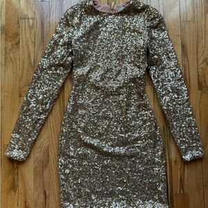 Kimchi Blue Gold Sequin Dress